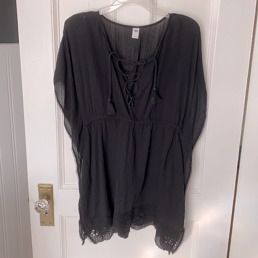 Black swim cover up